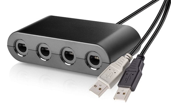 Gamecube Controller Adapter für Nintendo Switch Wii U und PC USB mit 4 Slots