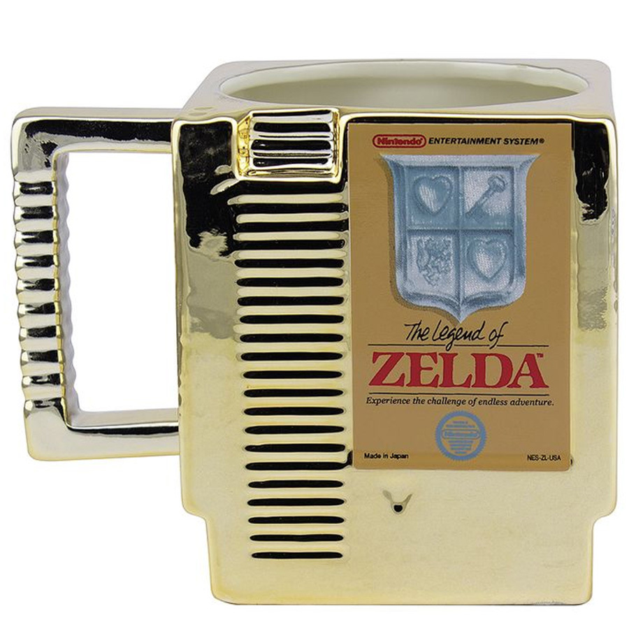 The Legend of Zelda Tasse Game Cartridge Kaffeebecher Kaffeetasse Becher Gold 