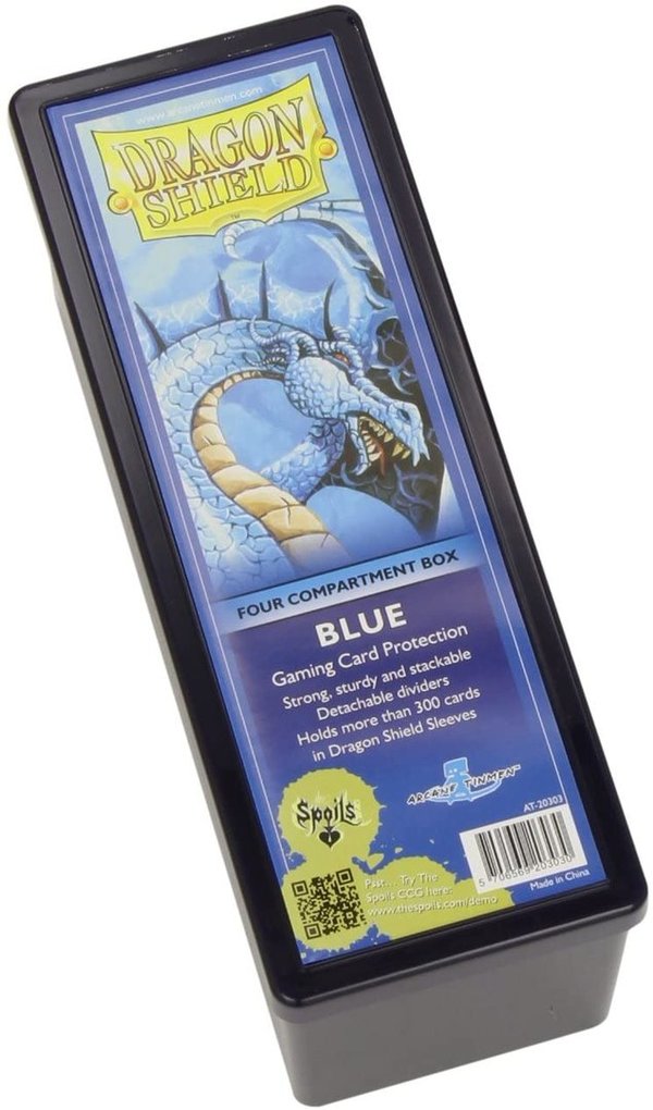 Dragon Shield 4 Compartment Storage Box, blau
