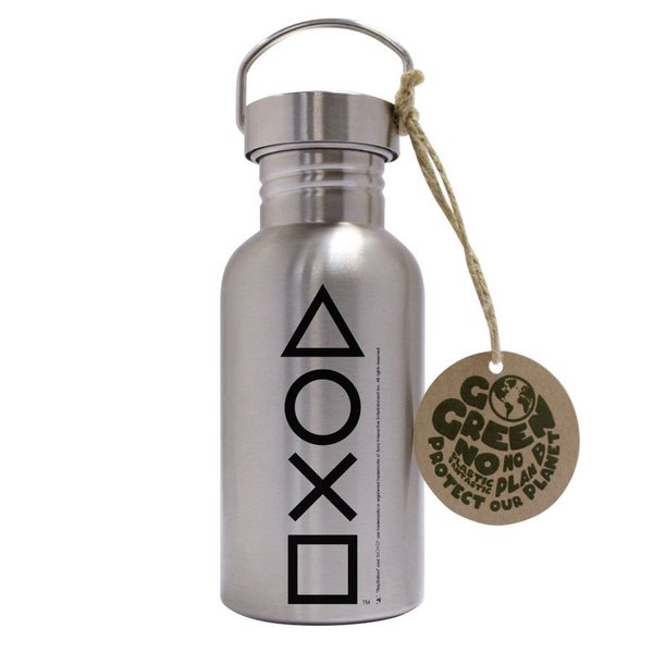 Playstation Trinkflasche ECO Edelstahl Buttons