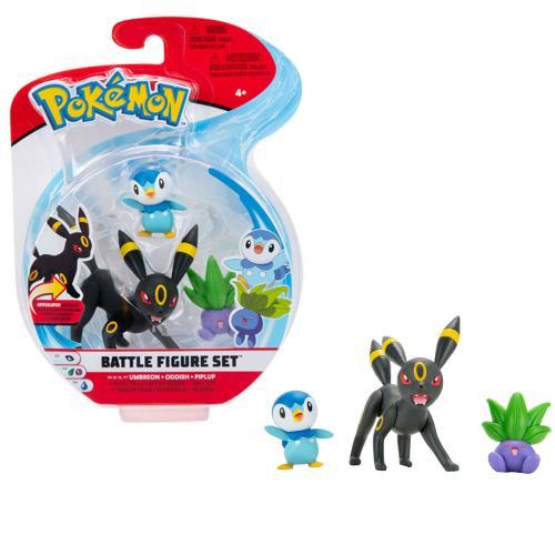 Pokémon Mini Figuren 3er Pack: Nachtara - Myrapla - Plinfa