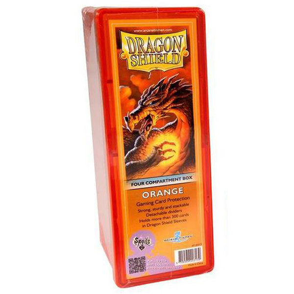 Dragon Shield 4 Compartment Storage Box, orange