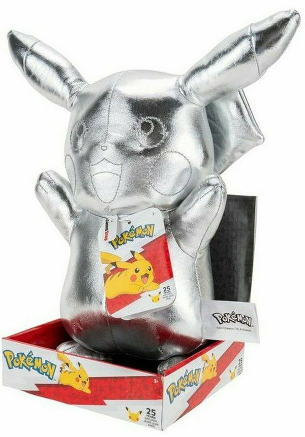 Pokémon 25. Jubiläum Select Plüsch Pikachu Silber 30 cm