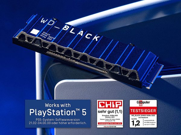 Game Drive SSD 1TB intern Western Digital mit Heatsink - PlayStation 5