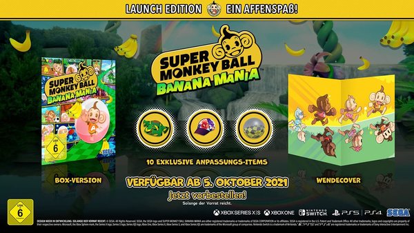 Super Monkey Ball Banana Mania Launch Edition - Nintendo Switch