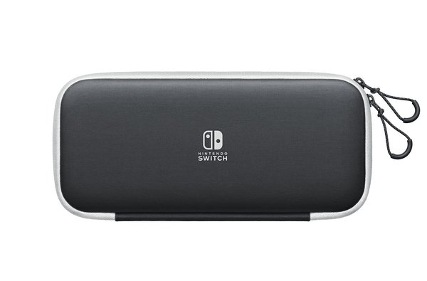 Nintendo Switch Tasche & -Schutzfolie (Schwarz/Weiß)