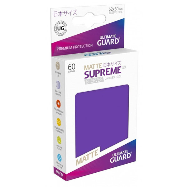 Ultimate Guard Supreme UX Sleeves Japanische Größe reflexionsfrei (60) - Violett (Matt)