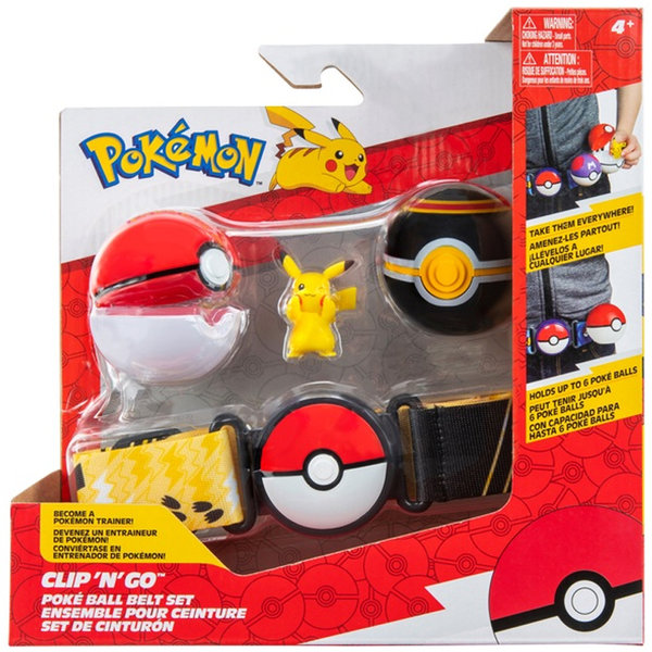 Pokémon Clip 'N' Go Pokéball und Luxusball Pikachu Gürtel
