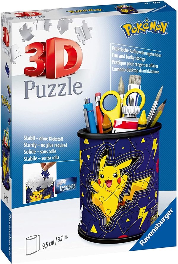 Pokémon - Pikachu 3D-Puzzle Stiftehalter / Utensilo (Ravensburger)