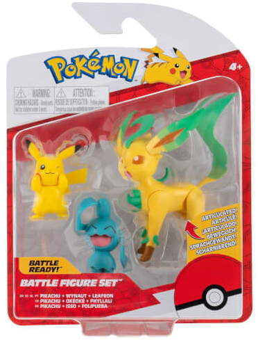 Pokémon Mini Figuren 3er Pack: Pikachu - ISSO - Folipurba