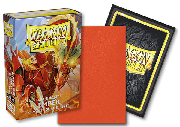 Dragon Shield Ember - Matte Dual Sleeves - Japanese Size (60ct)