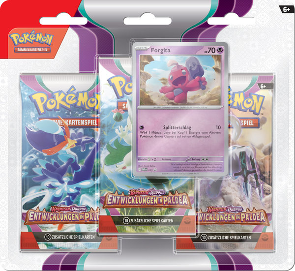 Pokémon KP02: Entwicklungen in Paldea 9-Pack Blister Forgita (deutsch)