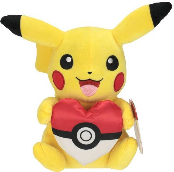 Pokémon Plüschfigur 20 cm - PIKACHU Pikachu mit Herz