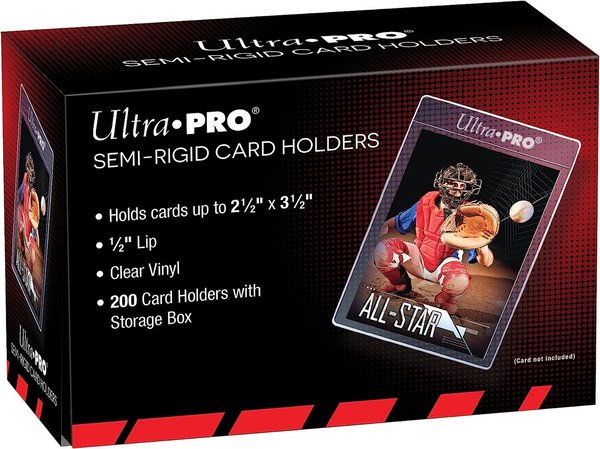 Ultra Pro Semi Rigid Card Holder with 1/2" Lip 200ct