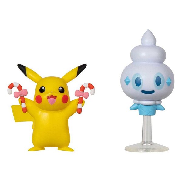 Pokémon Battle Figure Set Figuren 2er-Pack Weihnachts-Edition: Pikachu, Gelantini