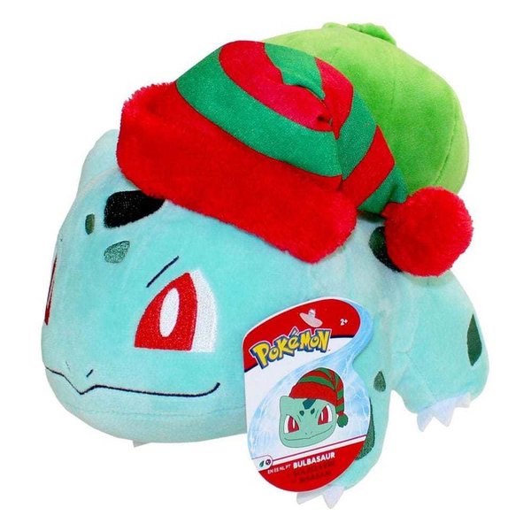 Pokémon Plüschfigur Winter Bisasam mit Weihnachtsmütze 20 cm