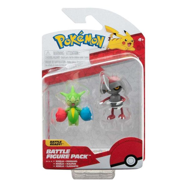 Pokémon Battle Figure Pack Minifiguren 2er-Pack Gladiantri, Roselia 5 cm